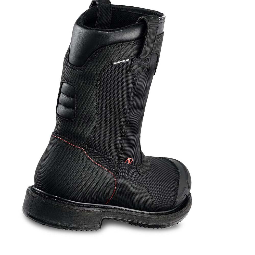 Red Wing MaxBond 10-inch Safety Toe Pull-On Men's Waterproof Boots Black | ZA 425RVD